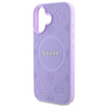 Original Handyhülle IPHONE 16 PLUS Guess Hardcase Saffiano Peony Classic Logo MagSafe (GUHMP16MPSAPSMEU) violett