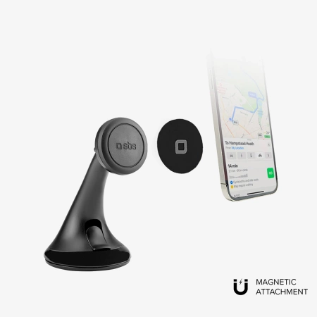 SBS TESUPPWINDWIDEK MagSafe compatible smartphone holder for dashboard/windshield - black