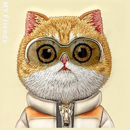 Nimmy etui iPhone 16 Pro Max 6.9" khaki Cool&Cute 2.0 Cat