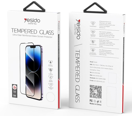 Yesido Szkło 5D iPhone 15 Pro Max TG01