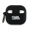 Original Case APPLE AIRPODS 4 Karl Lagerfeld Silicone Karl Head 3D (KLA4RUNIKK) black