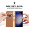 DUX DUCIS Hivo - skórzane etui portfelik do Samsung Galaxy S24 Plus brązowe