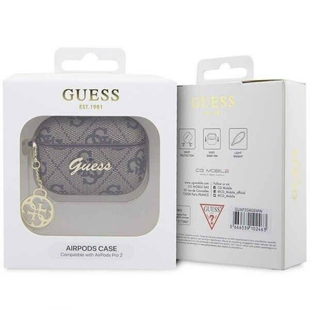 Guess GUAP2G4GSMW AirPods Pro 2 cover brown/brown 4G Charm Collection