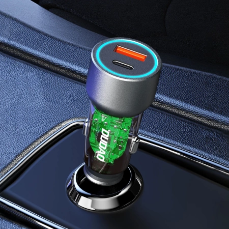 Dudao R4T 25W USB-A / USB-C Autoladegerät - Grau
