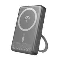 Dudao K28 10000mAh PD 22.5W MagSafe Powerbank with Metal Case and Ring Stand - Gray