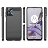 Carbon Case für Motorola Moto G53 / G13 flexible Silikon-Carbon-Hülle schwarz