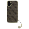 Original Case IPHONE 16 Guess Hardcase 4G Charms Collection (GUHCP16SGF4GBR) brown