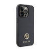 Original Handyhülle IPHONE 13 PRO Guess 4G Strass Metal Logo (GUHCP13LPS4DGPK) schwarz