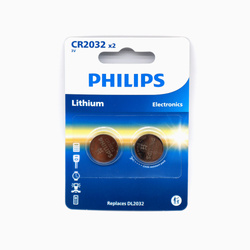 BATERIA PHILIPS  CR2032P2/01B LITOWA BLISTER 2SZT  CR2032P2/01B LITHIUM