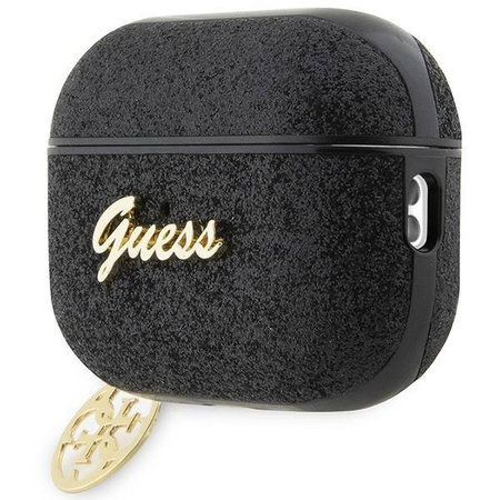 Guess GUAP2GLGSHK AirPods Pro 2 cover black/black Glitter Flake 4G Charm