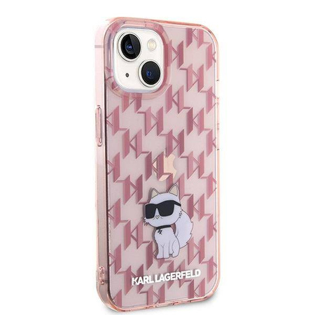 Karl Lagerfeld nakładka do iPhone 15 6,1" KLHCP15SHNCMKLP różowe HC IML C Monogram