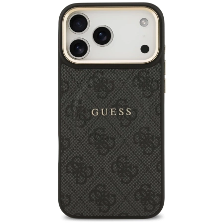 Etui Guess 4G PU Classic Logo MagSafe na iPhone 17 Pro Max - czarne