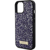 Guess nakładka do iPhone 15 6,1" GUHCP15SPFGSBSP jasnoróżowa HC Rhinestone Meta Logo