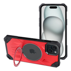 Futerał Armor Mag Cover kompatybilny z MagSafe do IPHONE 15 PLUS czerwony