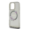 Original Handyhülle IPHONE 16 PRO MAX Guess Hardcase IML Flowers Wreath MagSafe (GUHMP16XHFWFCK) schwarz
