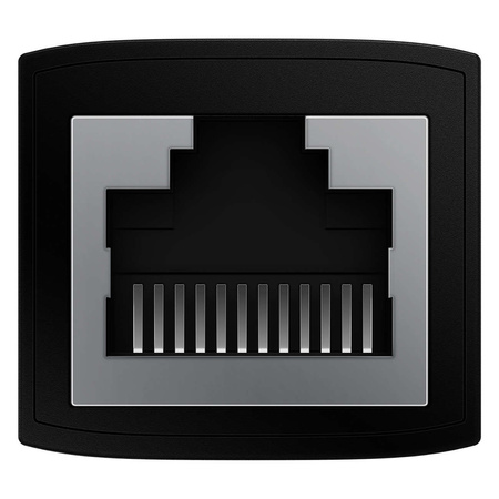 Złączka sieciowa łącznik kabli Ethernet RJ-45 Baseus AirJoy Series 2 szt. - czarna