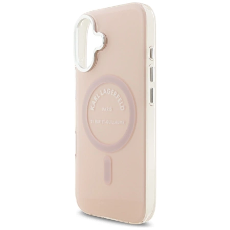 Etui Karl Lagerfeld IML Karl RSG Logo MagSafe do iPhone 17 - różowe