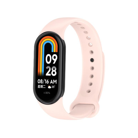 Pasek Silikonowy Mi Band 8 / M8 (1), LIGHT PINK / PUDROWY RÓŻ