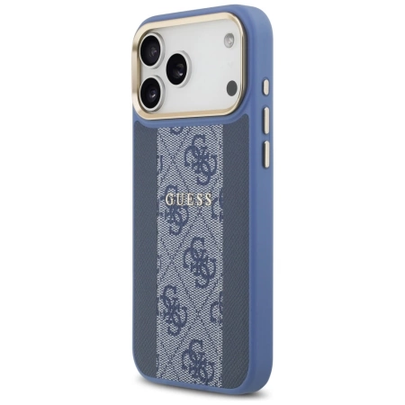 Guess 4G Stripe MagSafe Case für iPhone 17 Pro Max - Blau