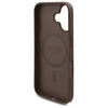 Original Handyhülle IPHONE 16 Guess Hardcase 4G Flowers Print MagSafe (GUHMP16SP4ROPEMCW) braun