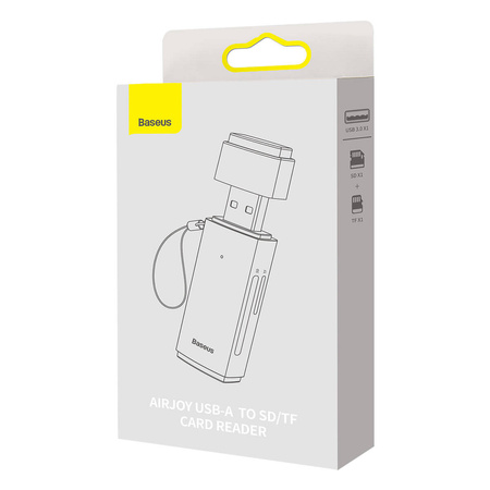 Baseus Lite Series adapter SD / TF USB card reader gray (WKQX060013)