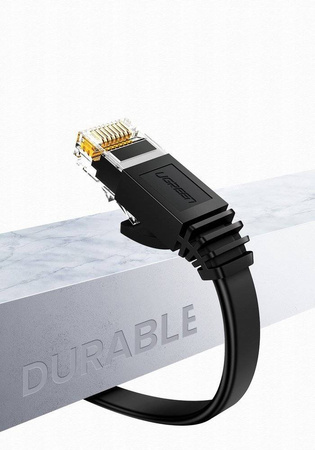 Ugreen kabel przewód internetowy sieciowy Ethernet patchcord RJ45 Cat 6 UTP 1000Mbps 3m czarny (20161)