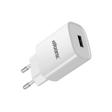 MOONX MC01, USB, 10.5W, 2.1A network charger + USB-C cable white