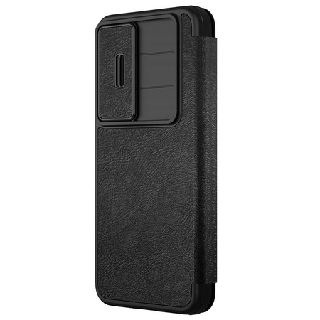 Nillkin Qin Pro Leather Case Samsung S25+, BLACK / CZARNY
