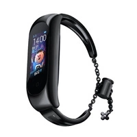Metal bracelet for Xiaomi Mi Band 3 / 4 / 5 / 6 band strap - black