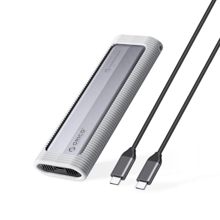 Przenośna kieszeń dyskowa M.2 NVMe/SATA SSD USB-C 3.2 - szara