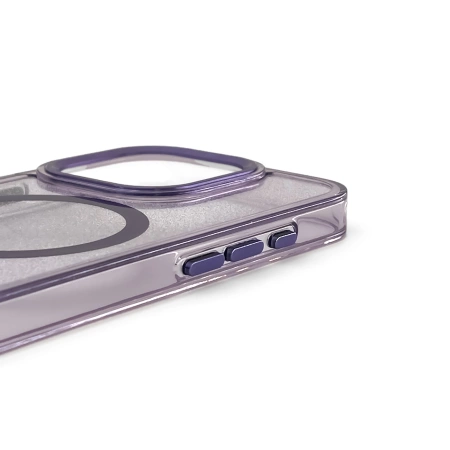 Wozinsky Glitter Case MagSafe für Samsung Galaxy S24 FE - Lila mit Glitzer