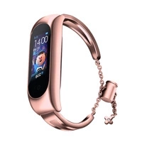 Metal bracelet for Xiaomi Mi Band 3 / 4 / 5 / 6 band strap - pink