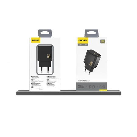 Dudao A27 25W GaN USB-C Wall Charger - Black