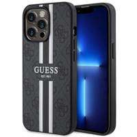 Guess GUHMP13LP4RPSK iPhone 13 Pro / 13 6,1" schwarz/schwarzes Hardcase 4G bedruckte Streifen MagSafe