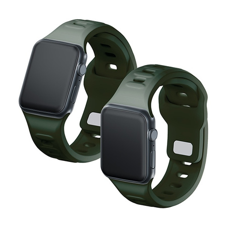3MK Silicone Watch Strap ciemnozielony/ dark green dla Apple Watch 38/40/41mm