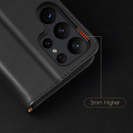 DUX DUCIS Hivo - skórzane etui portfelik do Samsung Galaxy S23 Plus czarne