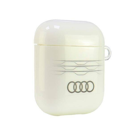 Original Case APPLE AIRPODS 1 / 2 Audi IML Geometric Pattern Cover (AU-IMLAP-A6/D3-WE) white