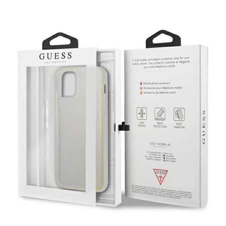 Guess GUHCP12M3D4GIRBL iPhone 12/12 Pro 6,1" opalowy/iridescent hardcase 4G 3D Pattern Collection