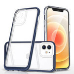 Clear 3in1 case for iPhone 12 blue frame gel cover