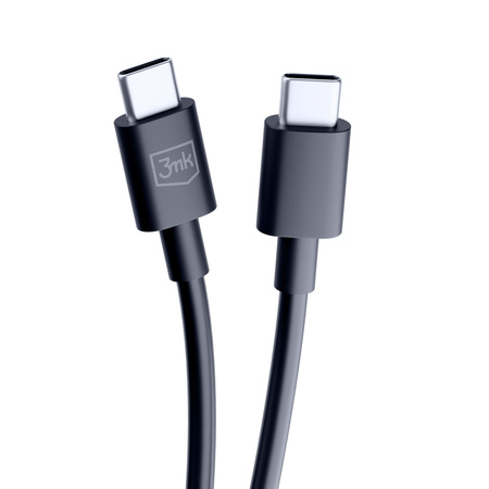 3MK KABEL HYPER USB-C/USB-C 100W 1,2m czarny
