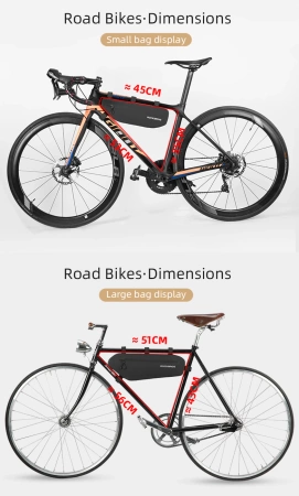 Rockbros AS-043 bicycle bag with Velcro 3l - black