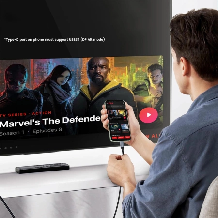 Wozinsky WCCH-01 USB-C - HDMI 4K 60Hz Kabel 1,8m - Schwarz