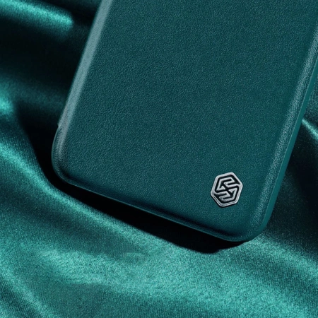 Nillkin Qin Cloth Pro Case etui do iPhone 14 Plus osłona na aparat kabura pokrowiec obudowa z klapką szary