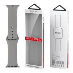 Yesido WB44 Silikonowy Pasek do Apple Watch S 38/40/41 (97+110) #34 BRICK BLUE/SZARY