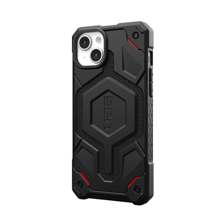 UAG Monarch Pro - Schutzhülle für iPhone 15 Plus, kompatibel mit MagSafe (Kevlar schwarz)