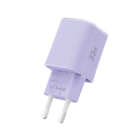 TECH-PROTECT NCM33 2-PORT NETWORK CHARGER PD 33W / QC3.0 BABY PURPLE