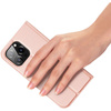 Etui do iPhone 15 Pro pokrowiec z klapką i portfelem Dux Ducis Skin Pro - różowe