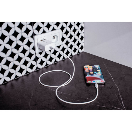 Forcell Ładowarka Sieciowa ze złączem USB typ C i kablem lightning - 3A 20W z funkcją ładowania PD i QC 4.0