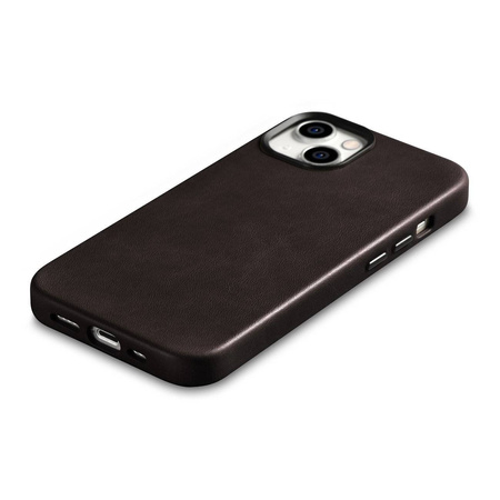 iCarer Case Leather genuine leather case for iPhone 14 Plus braun (WMI14220703-BN) (MagSafe compatible)