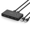 Ugreen switch box HUB przełącznik 4x USB 2.0 rozdzielacz USB na dwa komputery czarny (30767)